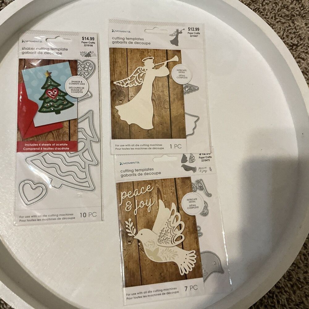 Momenta scrapbooking cutting metal dies, Set 3, new, 2219186; 2219467; 2219475